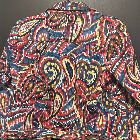 Ruby Rd. Multicolor Paisley Jean Jacket - Picture 7 of 7